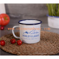 Sunboat Enamel Tea Coffee Mug Taza + Tapa de porcelana Decal Mug Vajilla